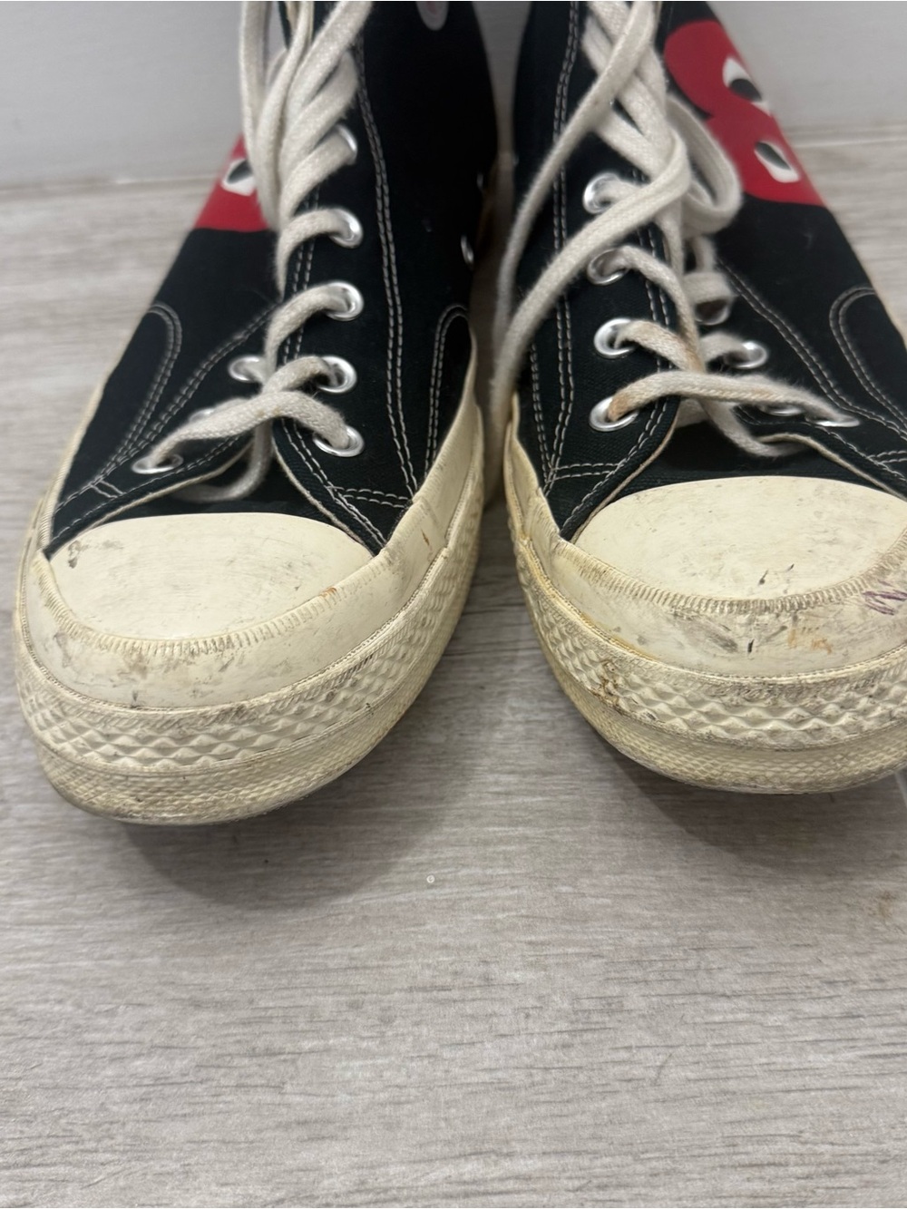 Commes Des GarconS PLAY Converse Unisex Chuck Taylor High Top Sneakers Black 12 - Picture 4 of 12